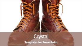  Presentation with combat boots - Slides featuring old army paratroopers combat boots background and a tawny brown colored foreground