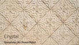  Presentation with tile - Presentation design with old-art-nouveau-tiles background and a soft green colored foreground