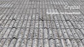  Presentation with old metal sheet roof texture - Slide deck having old-asbestos-cement-roofing-sheets background and a gray colored foreground
