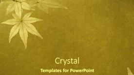  Presentation with gold leaves - Colorful theme enhanced with old asian gold wall with maple leaves backdrop and a tawny brown colored foreground