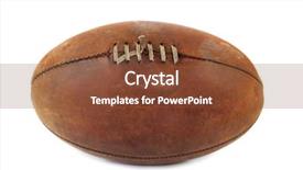  Presentation with australian - Audience pleasing slides consisting of old australian rules football isolated backdrop and a tawny brown colored foreground