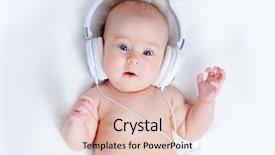  Presentation with old music - Cool new PPT layouts with old baby listening to music backdrop and a lemonade colored foreground