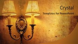  Presentation with old house - PPT theme featuring old background with classic wall background and a gold colored foreground