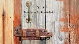  Presentation with aging - Presentation theme having old bad history - aging door background and a  colored foreground