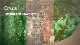 Presentation with bad - Colorful presentation enhanced with old bad history - grunge flag of nigeria backdrop and a  colored foreground