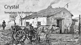  Presentation with engraving - Presentation with old bad history - village hotel engraving by flyugel background and a light gray colored foreground