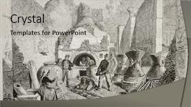  Presentation with bakery - Slide deck featuring old bakery with bread background and a light gray colored foreground