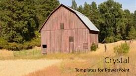  Presentation with barn - Slides with old-barn-in-the-palouse background and a yellow colored foreground