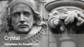  Presentation with melancholy - Beautiful presentation featuring old bas-relief made of stone in christian church melancholy face backdrop and a gray colored foreground