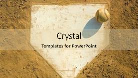  Presentation with home run - Cool new slide deck with old baseball on home plate backdrop and a lemonade colored foreground