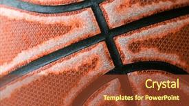  Presentation with march madness basketball - Theme having old basketball texture close up background and a tawny brown colored foreground