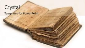  Presentation with old bible - Cool new presentation theme with old bible on white backdrop and a lemonade colored foreground