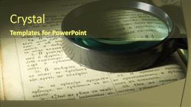  Presentation with old page - PPT theme consisting of old bible page and lens background and a tawny brown colored foreground