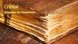  Presentation with ancient book - Colorful theme enhanced with old bibles - ancient book backdrop and a tawny brown colored foreground