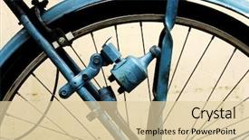 Presentation with bike - Presentation featuring old bike dynamo background and a lemonade colored foreground