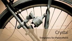  Presentation with bike - PPT layouts consisting of old bike dynamo background and a coral colored foreground