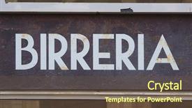  Presentation with old house - Presentation theme enhanced with old birreria meaning public house background and a  colored foreground