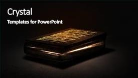  Presentation with magic book - PPT theme with old black magic book background and a black colored foreground