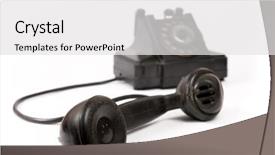  Presentation with black - Cool new presentation design with old-black-phone-with-scratches backdrop and a white colored foreground