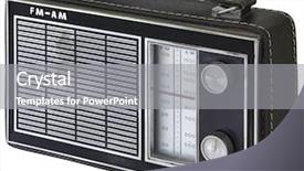  Presentation with transistor - Cool new presentation theme with old black transistor side cutout backdrop and a gray colored foreground