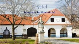  Presentation with czech republic - Presentation theme featuring old-blacksmith-shop-tesany-czech background and a sky blue colored foreground