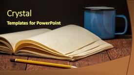  Presentation with travel journal - Audience pleasing PPT layouts consisting of old-blank-notebook-or-travel backdrop and a wine colored foreground