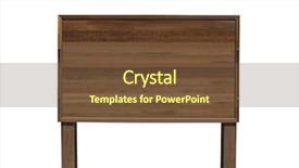  Presentation with blank album frames old - PPT theme featuring old blank wooden billboard sign background and a tawny brown colored foreground