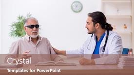  Presentation with blind - Slide deck enhanced with old-blind-man-visiting-young background and a violet colored foreground