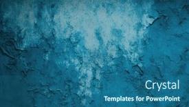  Presentation with plaster - Presentation theme enhanced with old-blue-concrete-background-grungy background and a ocean colored foreground