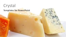  Presentation with blue orange white - Audience pleasing slide set consisting of old-blue-stilton-roquefort backdrop and a white colored foreground