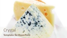  Presentation with blue orange white - Audience pleasing theme consisting of stilton roquefort with orange cheddar backdrop and a lemonade colored foreground