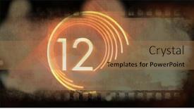  Presentation with red movie - PPT theme featuring old-blurry-movie-countdown background and a coral colored foreground