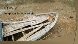  Presentation with patterns - Presentation featuring old-boat-wreck-with-interesting background and a coral colored foreground