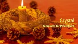  Presentation with bohemian - PPT theme with old-bohemian-christmas-still-life background and a crimson colored foreground