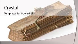  Presentation with ancient book - Colorful slide set enhanced with old book ancient book isolated backdrop and a  colored foreground