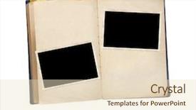  Presentation with old book - PPT layouts featuring old book and photos objects background and a lemonade colored foreground