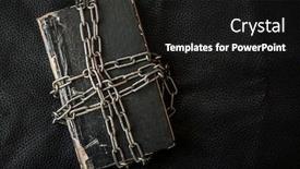  Presentation with bound - Presentation theme consisting of old-book-bound background and a black colored foreground