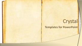  Presentation with old book - Beautiful slide deck featuring old book isolated on white backdrop and a cream colored foreground