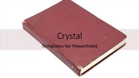  Presentation with old book - Slide set enhanced with old book isolated on white background and a violet colored foreground