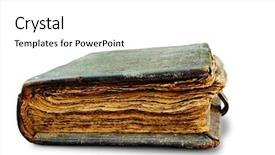  Presentation with old book - Presentation design having old book isolated on white background and a white colored foreground