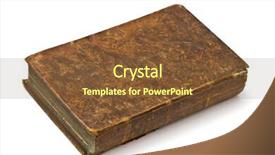  Presentation with english literature old book - Presentation featuring old book isolated on white background and a tawny brown colored foreground