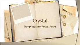  Presentation with old book - PPT theme enhanced with old book object isolated background and a lemonade colored foreground