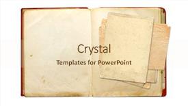  Presentation with old book - Beautiful presentation featuring old book objects isolated backdrop and a lemonade colored foreground