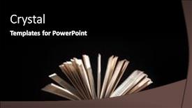  Presentation with reading table - Presentation theme featuring old-book-or-open-holy background and a black colored foreground