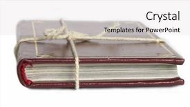  Presentation with vintage book - Slides featuring old book vintage background and a light gray colored foreground