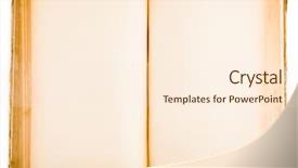  Presentation with old diary - Theme enhanced with old book with blank yellow background and a cream colored foreground