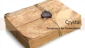  Presentation with wax - Amazing presentation design having old book with seal wax backdrop and a  colored foreground
