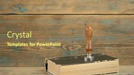  Presentation with wax - Cool new PPT theme with old-book-with-sealed backdrop and a tawny brown colored foreground