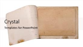  Presentation with old page - PPT theme with old book with vintage photo on page background and a lemonade colored foreground