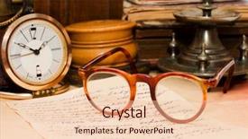  Presentation with pile - Colorful slide deck enhanced with old books and different things backdrop and a lemonade colored foreground